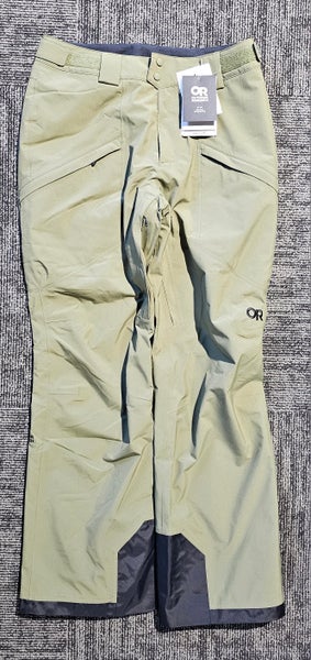 New Outdoor Research Snowcrew Snow Pants Men’s Medium Green Waterproof