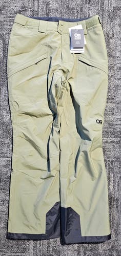 New Outdoor Research Snowcrew Snow Pants Men’s XLarge Green Waterproof