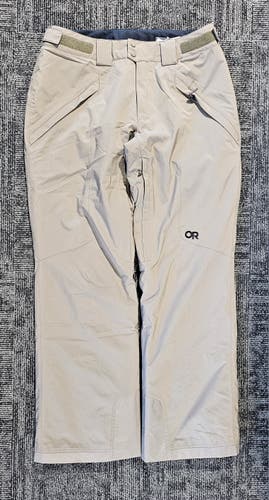 New Outdoor Research Snowcrew Snow Pants Women’s Large Tan Waterproof