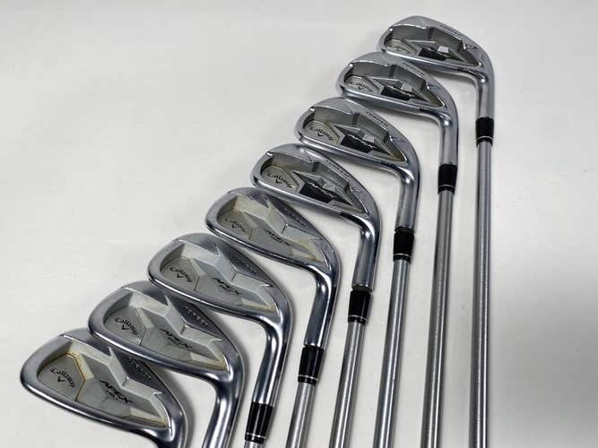 Callaway Apex 19 Iron Set 4-PW+AW KBS Tour C-Taper Lite 110g Stiff Steel Mens RH