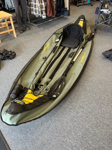 Coaster Inflatable Kayak - Single (Wild Spruce Green and Black)