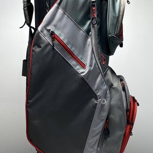 Sun Mountain Lightweight Cart Bag Gray/Red 5-Way Divide Single Strap Golf Bag