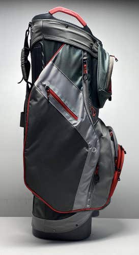Sun Mountain Lightweight Cart Bag Gray/Red 5-Way Divide Single Strap Golf Bag