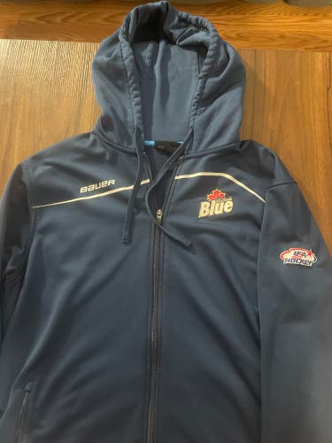 Blue Men's Large Bauer Sweatshirt (Used)