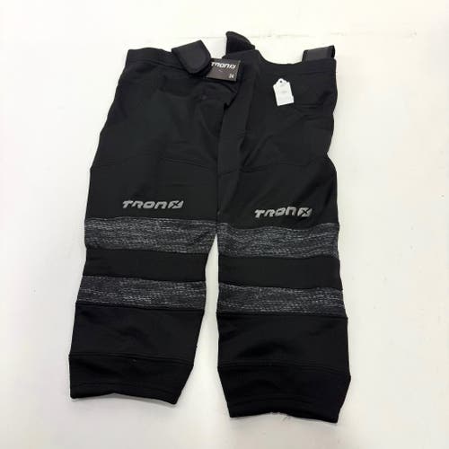 New Black With Grey Stripe Tron Socks | 24" | A22