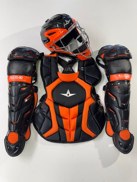 Intermediate All Star System 7 Axis Catcher's Set Black/Orange(Used)