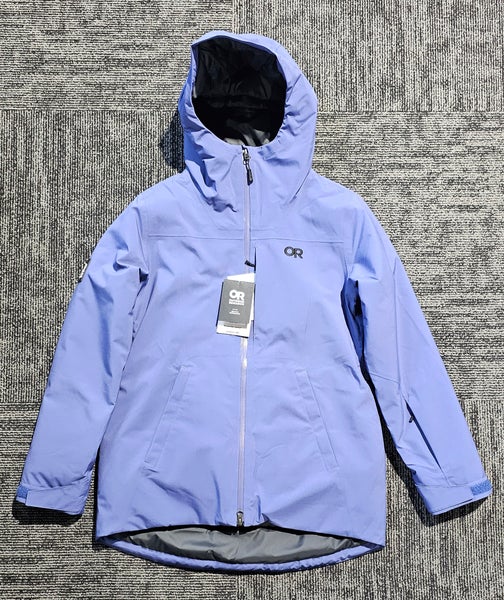 New Outdoor Research Snowcrew Jacket Women’s Medium Blue Waterproof Insulated