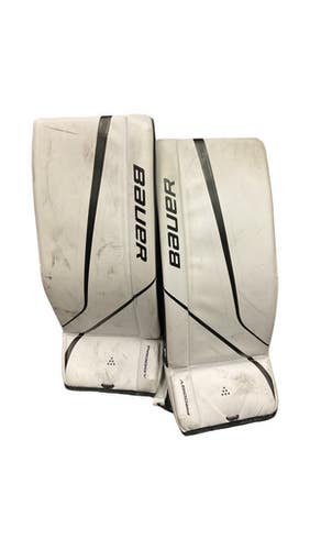 Used Bauer PRODIGY Goalie Leg Pads Junior White 24" 11859-S000029033