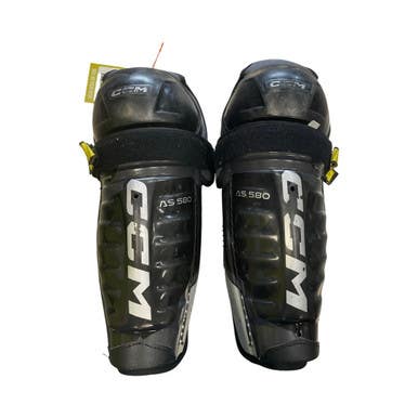 Used CCM AS 580 Junior Shin Guards Black 11" 11859-S000029026