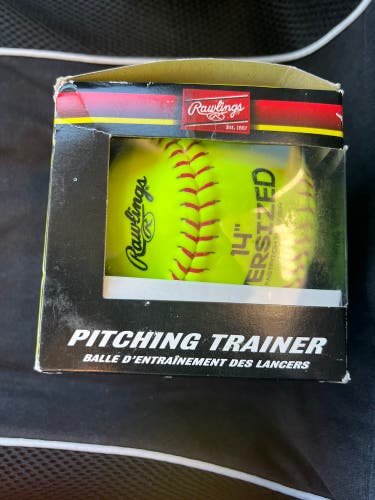 Rawlings 14” Fastpitch Softball Training Ball, Raised Seam Pitch Trainer NEW