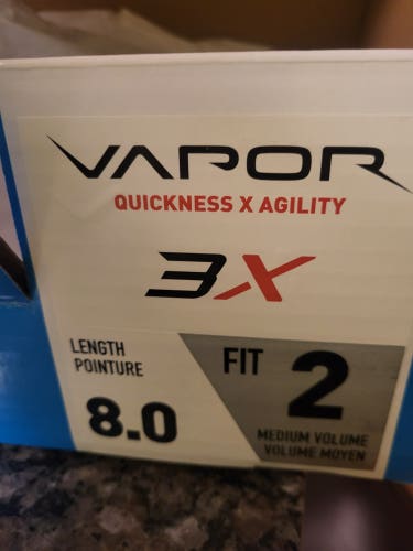 Black/Gray Bauer Vapor 3X Hockey Skates Regular Width Pro Stock 8 (New)