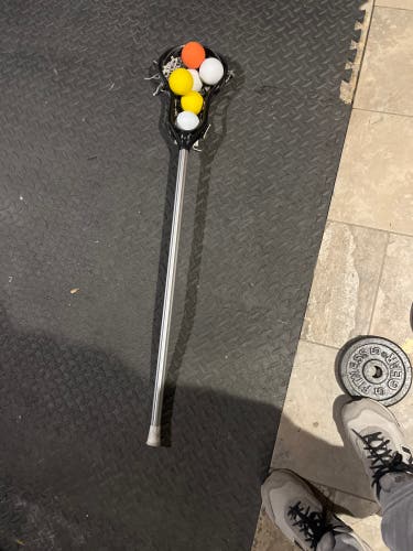 Full Stick-New StringKing Mark 2V Black Head on A 175 Metallic Alloy StickW/ 6 practice balls