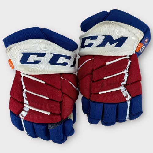 Pro Stock Used CCM JetSpeed 13” Rochester Americans Hockey Gloves