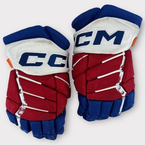 Pro Stock Used CCM JetSpeed 14” Rochester Americans Hockey Gloves