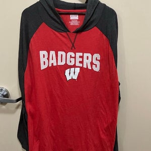 Wisconsin Badgers Lightweight Hoodie Box Seat Clothing Co. Red/Black Men’s 2XL