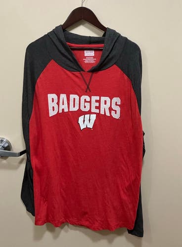 Wisconsin Badgers Lightweight Hoodie Box Seat Clothing Co. Red/Black Men’s 2XL
