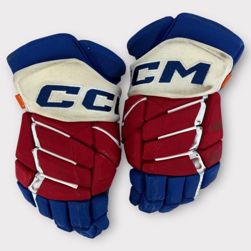 Pro Stock Used CCM JetSpeed 15" Rochester Americans Hockey Gloves