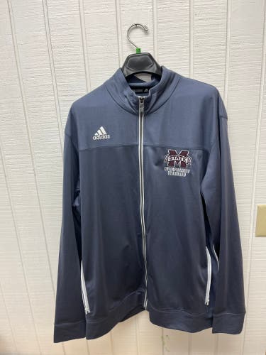 Adidas Mississippi State Football Team Issued Full Zip Windbreaker Men’s XL