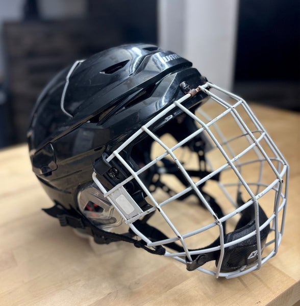 Warrior Covert CF 100 Helmet w/ White Jofa Cage - Senior/Large (Good Condition)