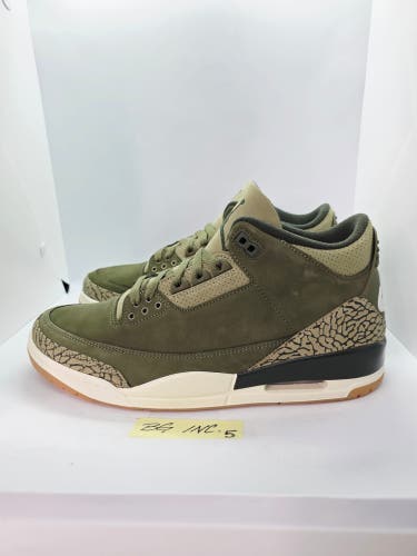 Air Jordan 3 Retro 'Family Affair' Olive Green Men's sz 10.5 DN3707-202 *B-GRADE