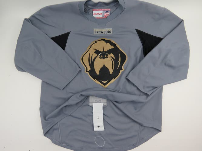 CCM Newfoundland Growlers ECHL Pro Stock Practice Worn Hockey Jersey Gray 58