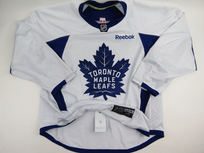 Reebok Toronto Maple Leafs Authentic Team Iussed NHL Practice Hockey Jersey 58 White