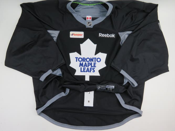 Reebok Toronto Maple Leafs Authentic Team Iussed NHL Practice Hockey Jersey Black 58 GOALIE