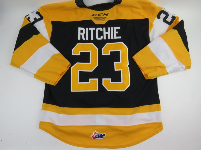 CCM Kingston Frontenacs OHL Pro Stock Game Worn Hockey Jersey #23 RITCHIE Size 56