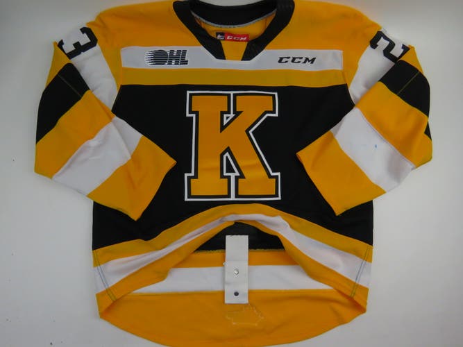 CCM Kingston Frontenacs OHL Pro Stock Game Worn Hockey Jersey #23 RITCHIE Size 56