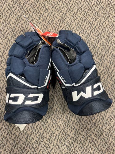 CCM Navy JetSpeed FT8 Gloves 14" (New)