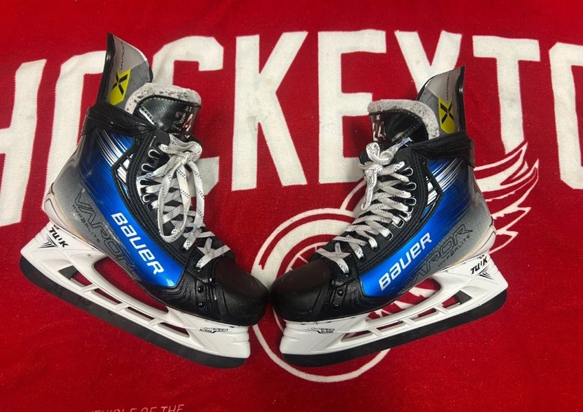 NHL Pro Stock Blue Bauer Vapor Hyperlite 2 Ice Hockey Skates 9 Fit 2 Made Canada