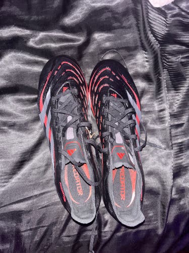 Adidas Predator League FT FG – Black/Red – Size 10 1/2