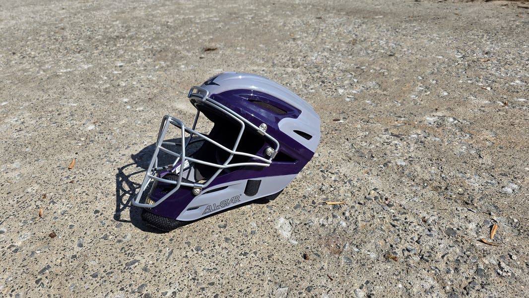 Casque De Receveur Baseball All-Star MVP2510 - Jeunesse Taille 6 1/4 à 7 - Noir Argent