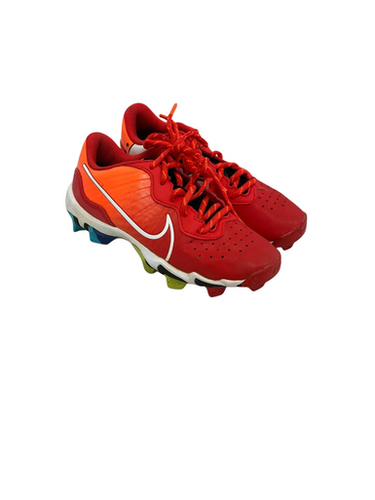 Used Nike ALPHA HUARACHE BB/SB Cleats Red Junior 03 11692-S000147698