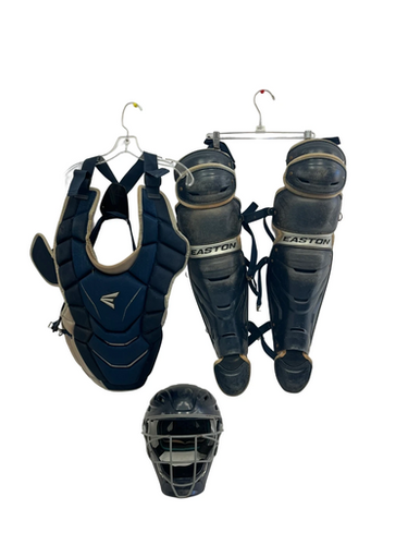 Used Easton GAMETIME NOCSAE Catchers Helmet w/Mask Navy Blue One Size 11692-S000147703