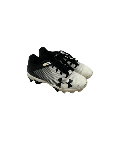 Used Under Armour LEADOFF BB/SB Cleats Black And White Youth 12.0 11692-S000147706