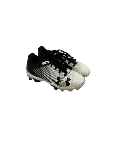 Used Under Armour LEADOFF BB/SB Cleats Black And White Youth 12.0 11692-S000147706