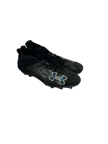 Used Under Armour BLUR SMOKE Adult FB Cleats Black Senior 8 11692-S000147712
