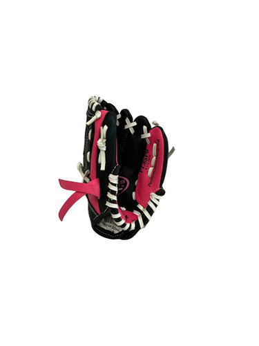 Used Rawlings PL85PB BB/SB Glove T-ball Black And Pink 8" 11692-S000147774