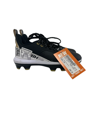 Used Under Armour HARPER TPU BB/SB Cleats Black And White Junior 01 11692-S000147375