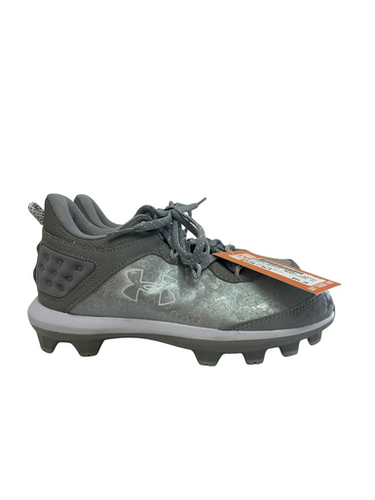 Used Under Armour HARPER TPU BB/SB Cleats Grey And White Junior 04.5 11692-S000147412
