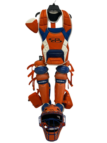 Used BoomBah 7-9 CATCHER SET Catchers Helmet w/Mask Orange One Size 11692-S000147498