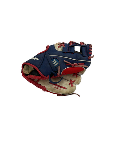 Used Wilson A02RB16MLB BB/SB Glove T-ball Navy Blue 10" 11692-S000147519