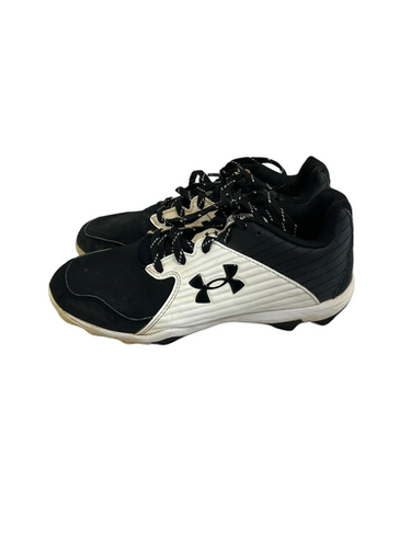 Used Under Armour LEADOFF BB/SB Cleats Black And White Junior 06 11692-S000147529