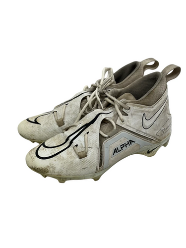 Used Nike ALPHA Adult FB Cleats White Senior 11 11692-S000147552