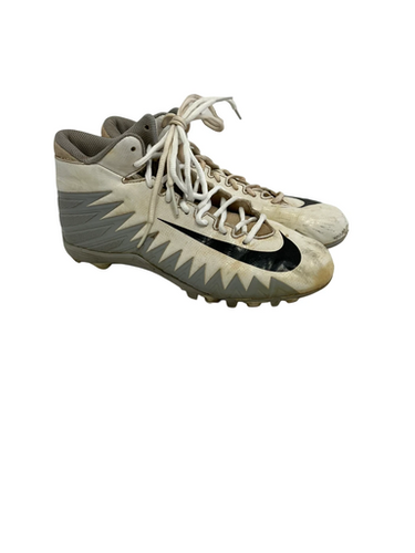 Used Nike ALPHA MENACE VARSITY Adult FB Cleats White And Grey Senior 8 11692-S000147673