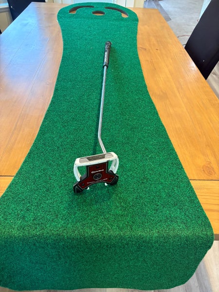 Golf Putter: TaylorMade Daddy Long Legs mallet putter, designed for stability