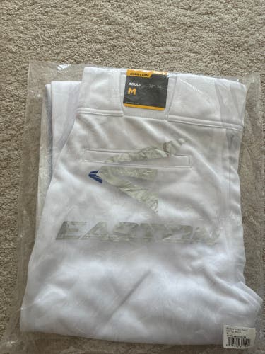 White Men's Medium Adult Easton Game Pants (New)