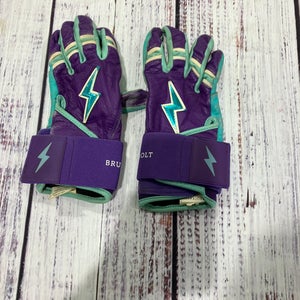 Purple Bruce Bolt Batting Gloves I Youth Medium (Used)