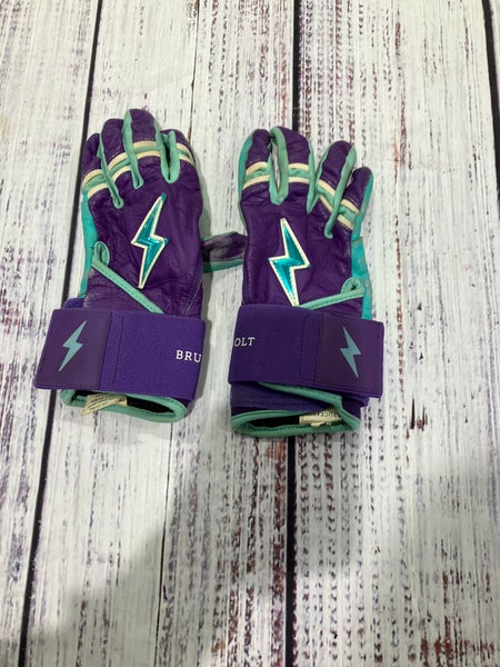 Purple Bruce Bolt Batting Gloves I Youth Medium (Used)
